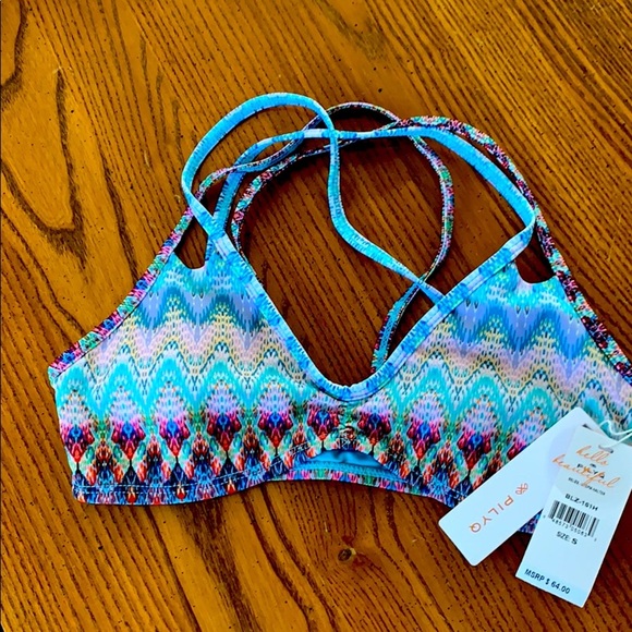 NWT‎ PILYQ Belize Utopia Strappy Halter Bikini Top - Picture 1 of 4